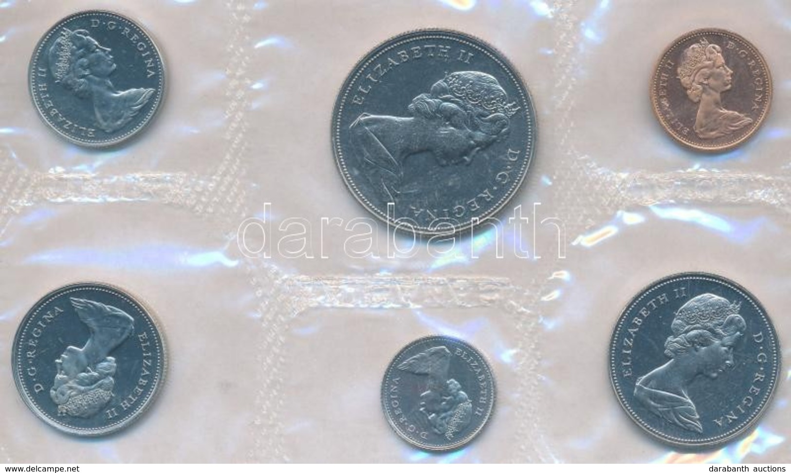 Kanada 1969. 1c-1$ (6xklf) Forgalmi Sor Lezárt Fóliában T:BU
Canada 1969. 1 Cent - 1 Dollar (6xdiff) Coin Set In Sealed  - Ohne Zuordnung