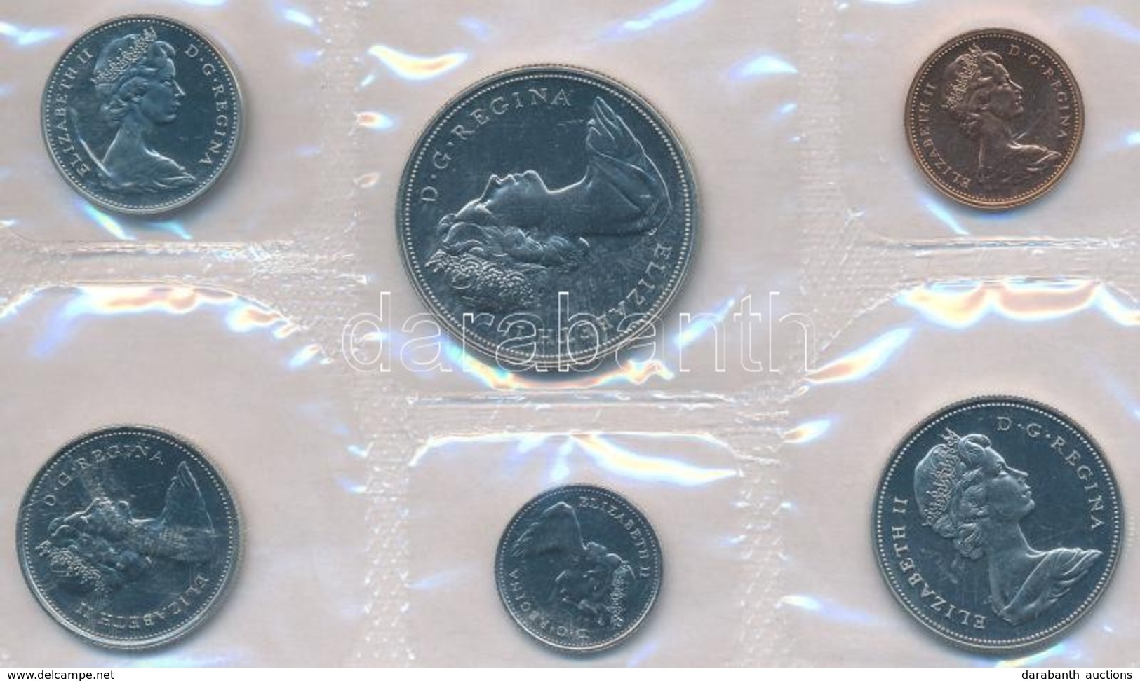 Kanada 1970. 1c-1$ (6xklf) Forgalmi Sor Lezárt Fóliában T:BU
Canada 1970. 1 Cent - 1 Dollar (6xdiff) Coin Set In Sealed  - Ohne Zuordnung