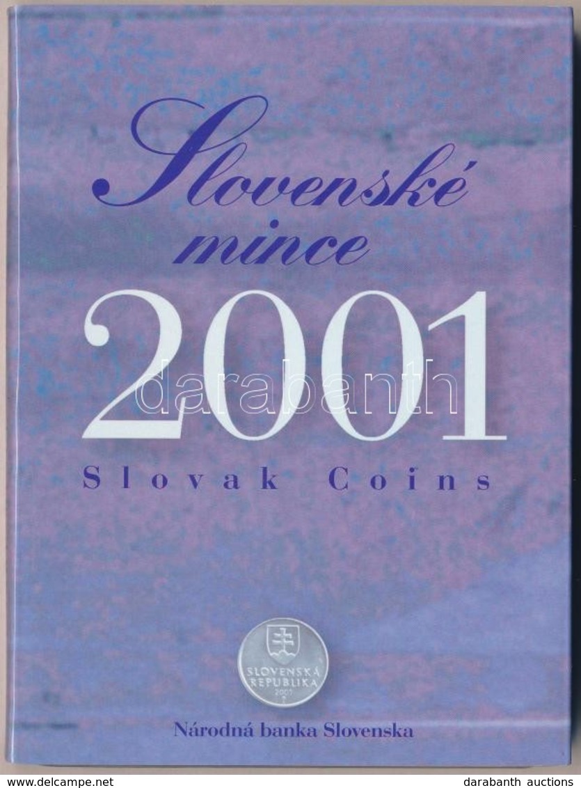 Szlovákia 2001. 10h-10K (7xklf) Forgalmi Sor + 'Pozsony' Fém Emlékérem M?anyag Dísztokban T:BU 
Slovakia 2001. 10 Halier - Ohne Zuordnung