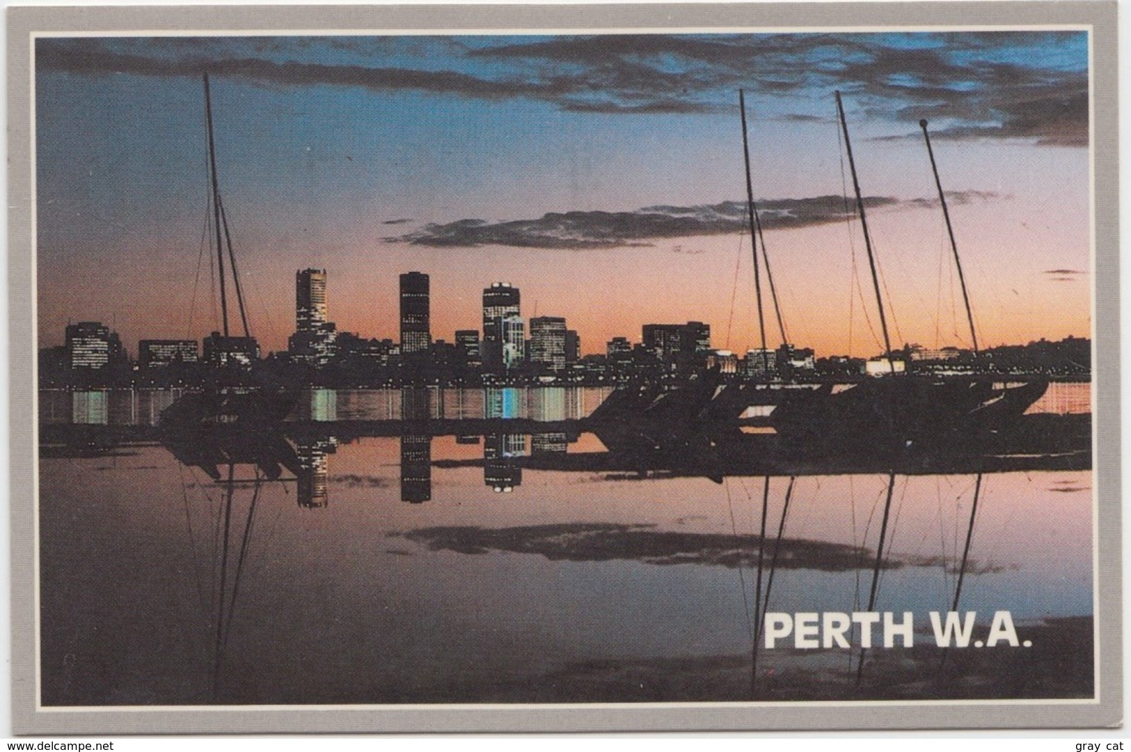 PERTH, At Twilight, Western Australia, 1987 Used Postcard [21137] - Perth