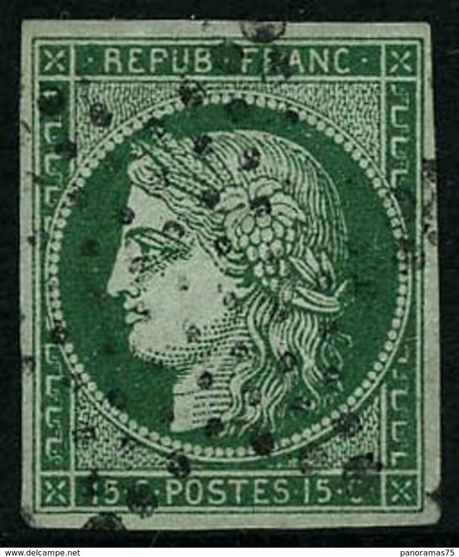 Oblit. N°2 15c Vert, Signé Brun - TB - Other & Unclassified