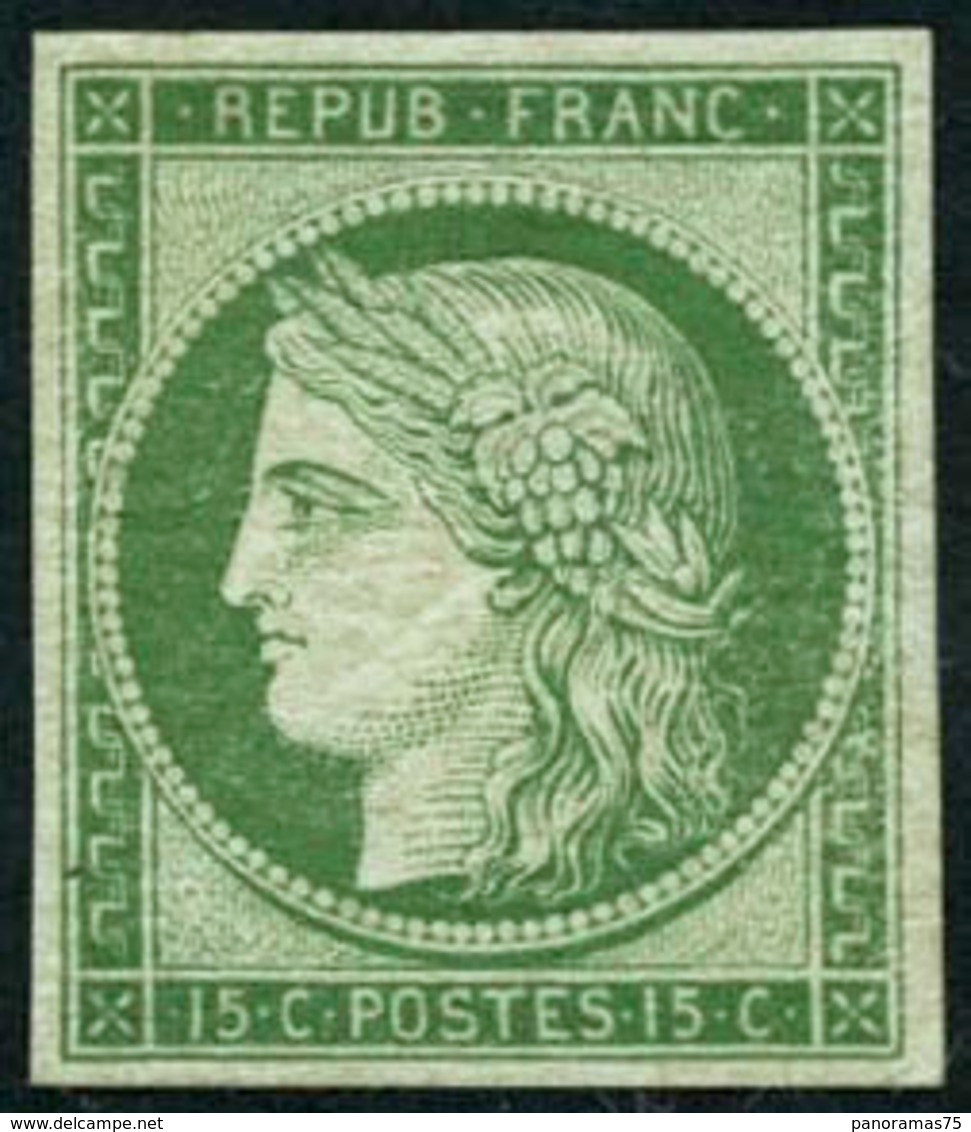 ** N°2e 15c Vert, Réimp - TB - Altri & Non Classificati