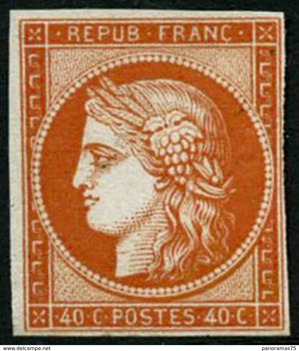 (*) N°5a 40c Orange Vif SG, Fraicheur Postale Signé Calves - TB - Autres & Non Classés