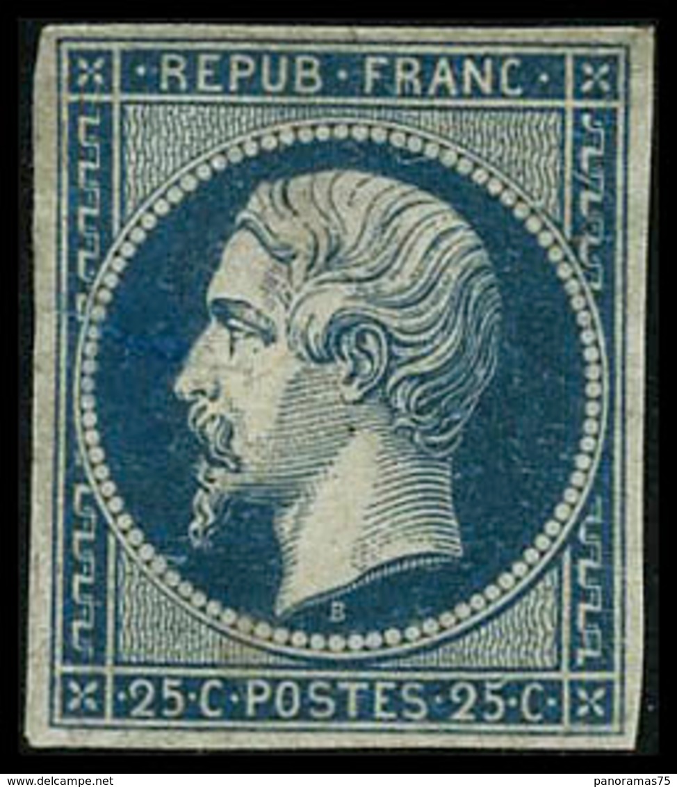 * N°10 25c Bleu, Gomme Diminuée - B - 1852 Luigi-Napoleone