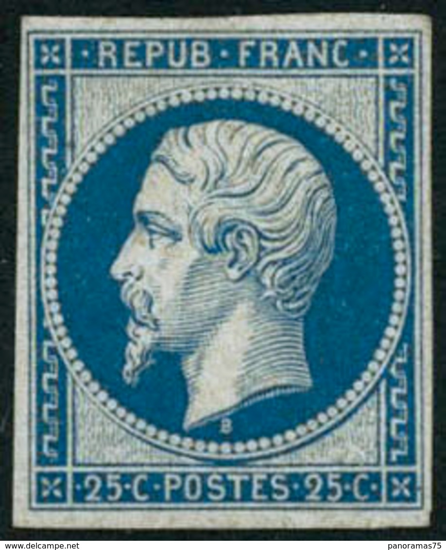 ** N°10c 25c Bleu, Réimp - TB - 1852 Luigi-Napoleone