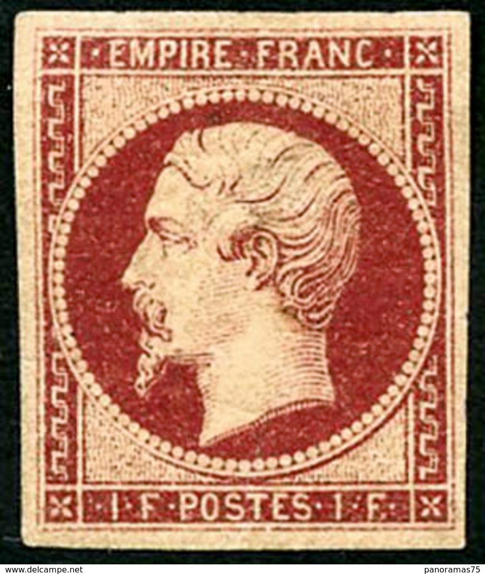 * N°18 1Fcarmin, Charnière Légère - TB - 1853-1860 Napoléon III