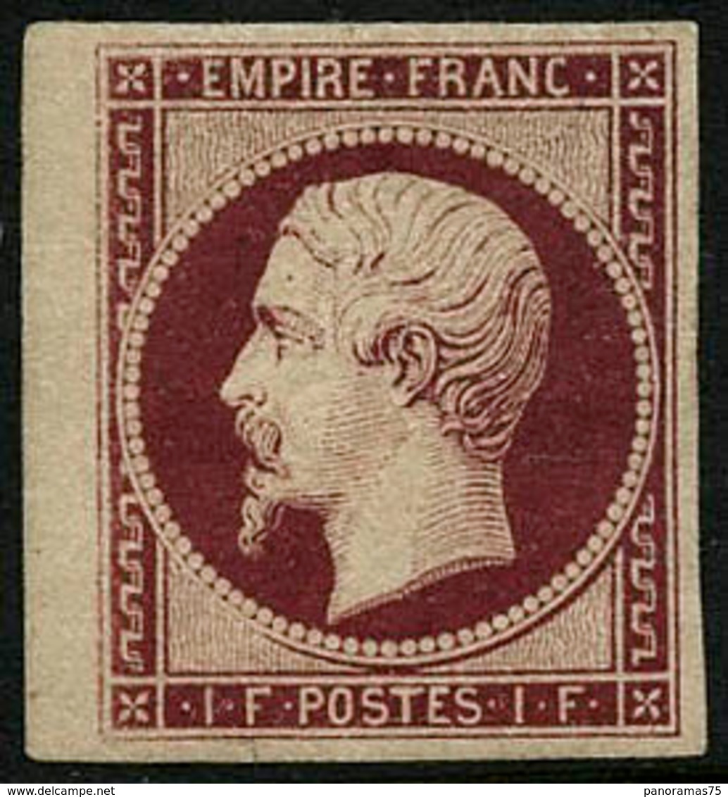 * N°18g 1F Velours, Nuance Exceptionnelle, Signé Brun - TB - 1853-1860 Napoleone III