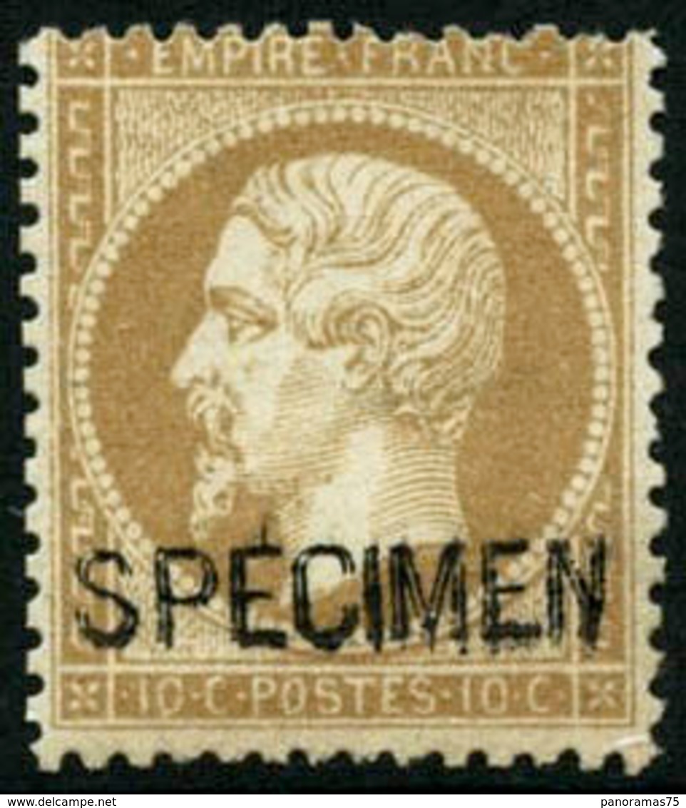 ** N°21c 10c Bistre, Surchargé Specimen - TB - 1862 Napoleone III