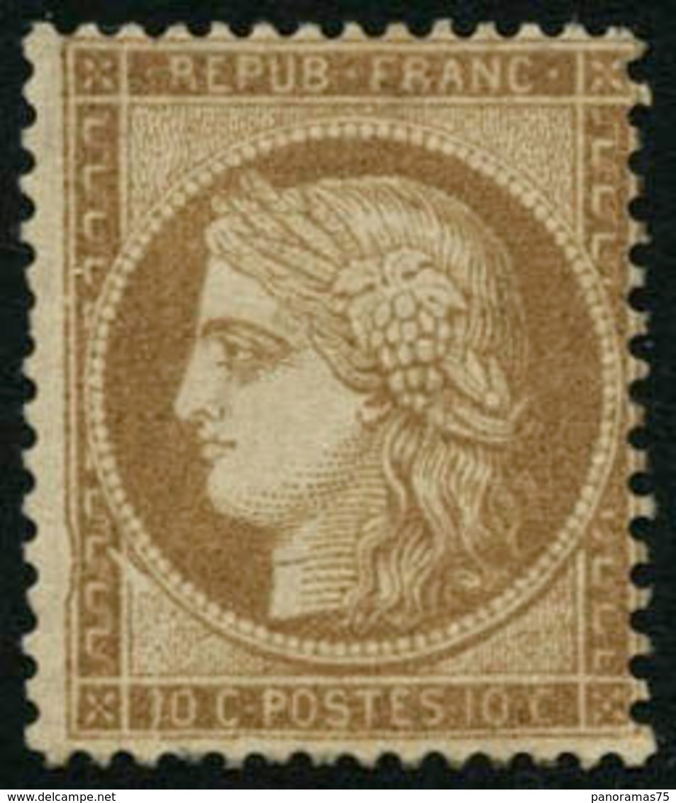 * N°36a 10c Bistre Brun, Signé Brun - TB - 1870 Assedio Di Parigi