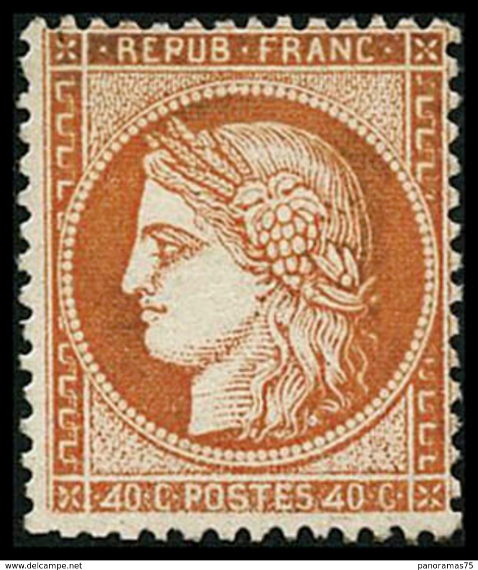 * N°38d 40c Orange, Variété 4 Retouché, RARE  - TB - 1870 Assedio Di Parigi