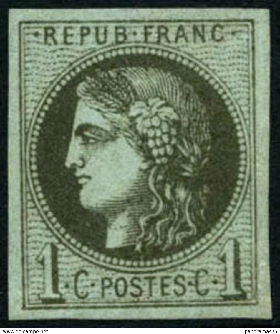 ** N°39Ab 1c Olive Foncé, R1 - TB - 1870 Emissione Di Bordeaux