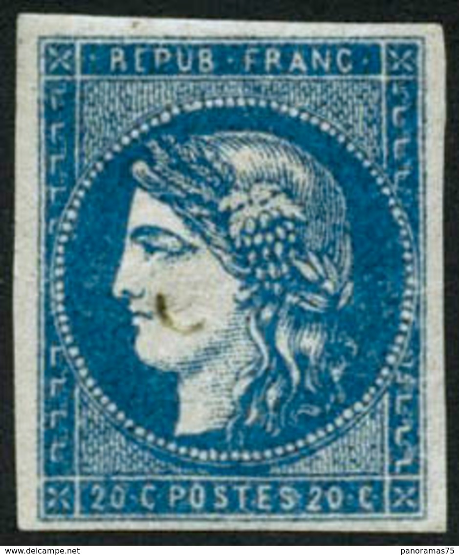 * N°44B 20c Bleu, Type I Signé Calves Et Roumet, Très RARE - TB - 1870 Emissione Di Bordeaux