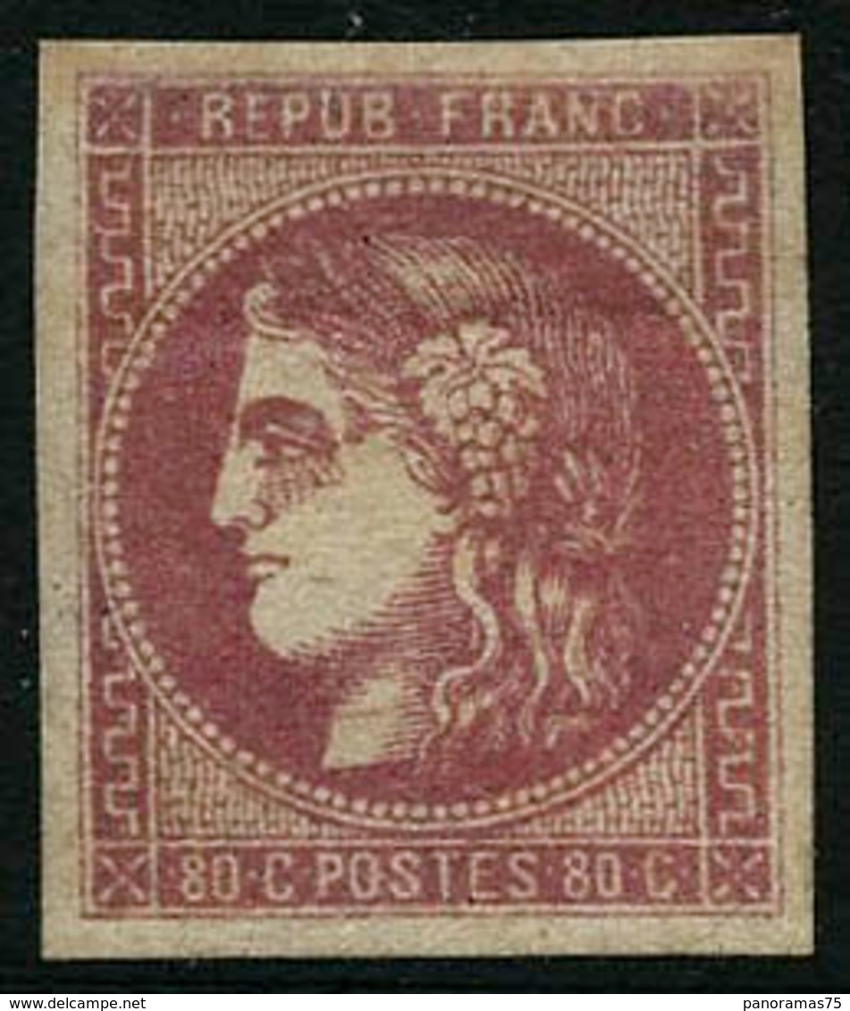 * N°49 80c Rose - TB - 1870 Emissione Di Bordeaux