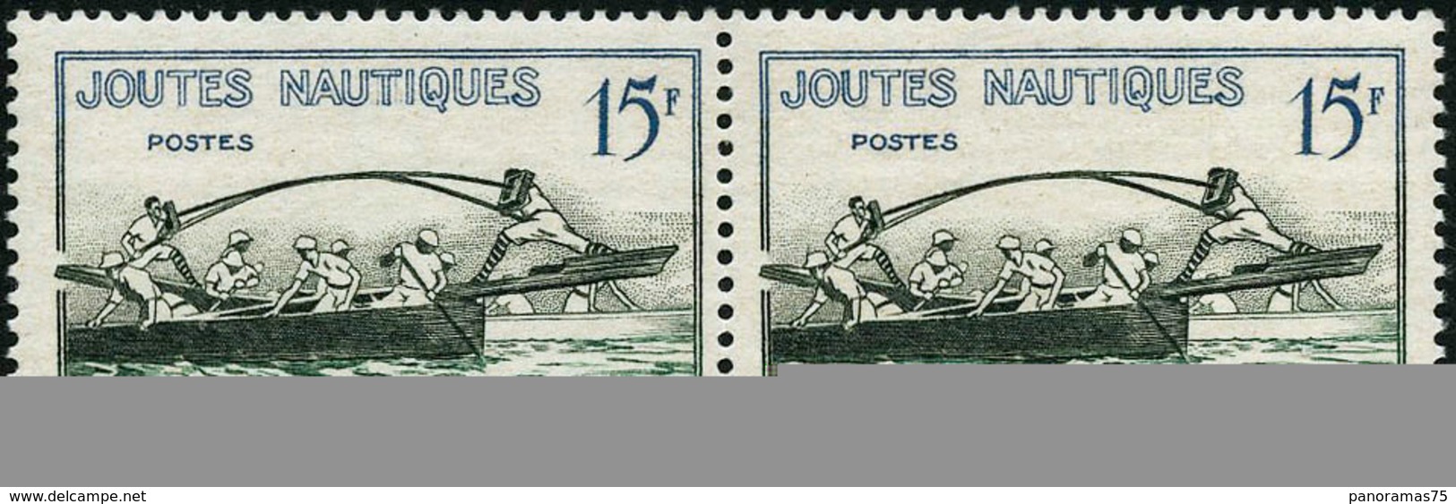 ** N°1162a 15F Joutes Nautiques, Paire Dont 1 Ex Variété Double F - TB - 1871-1875 Ceres