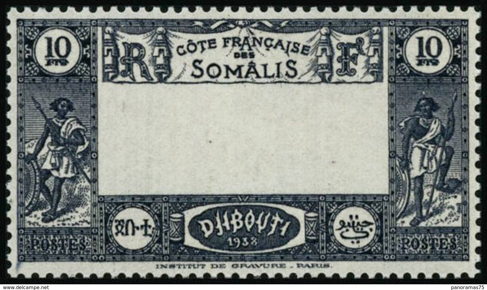 ** N°168a 10F Bleu Foncé, Variété Centre Omis - TB - Altri & Non Classificati