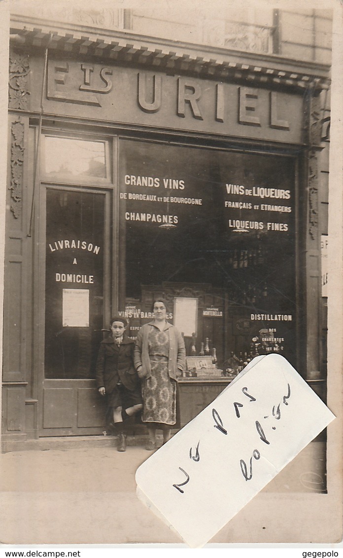 Etablissements URIEL - Commerce De Vins Et Champagnes  ( 2 Carte-photos ) - Winkels