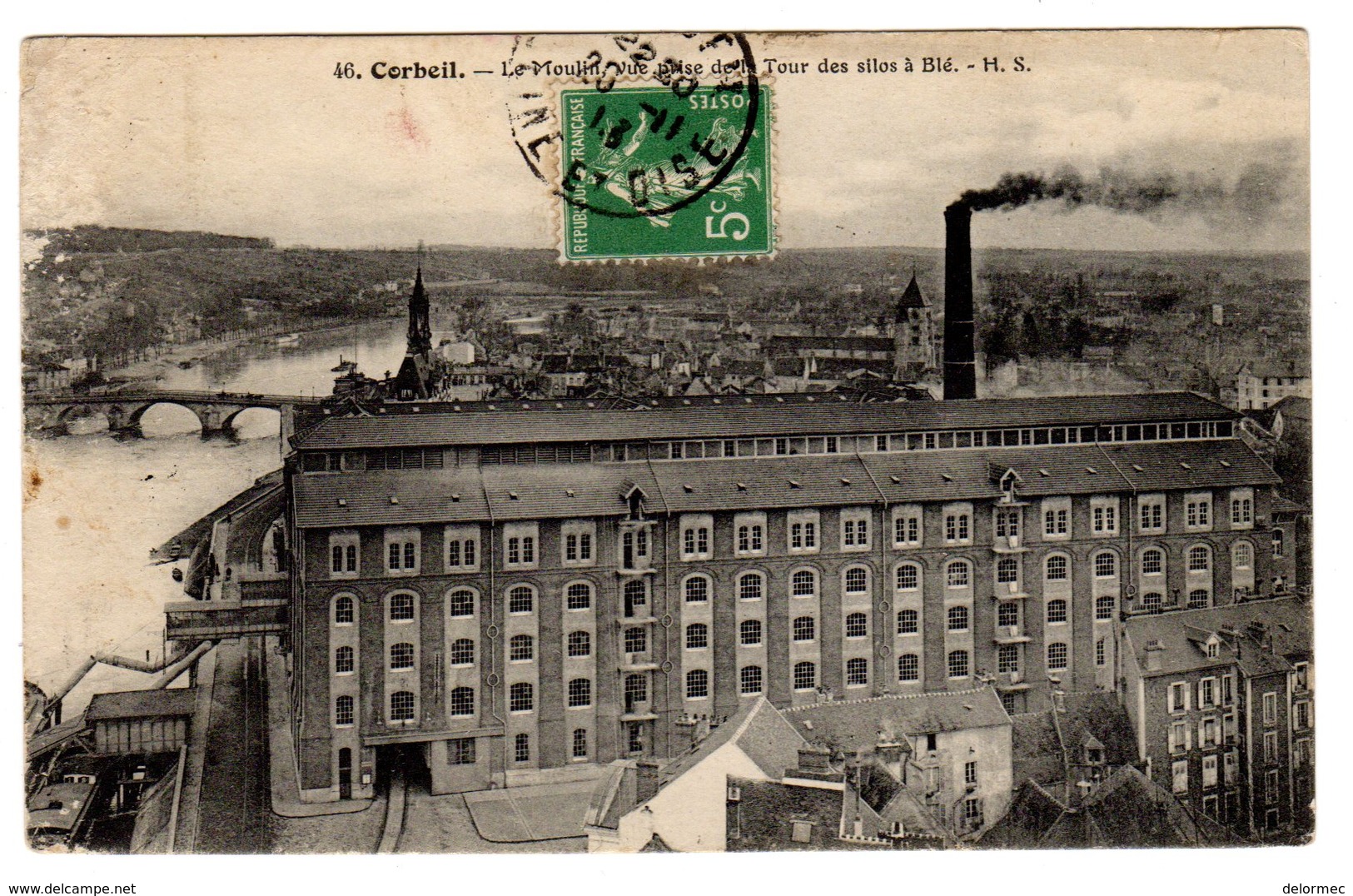 CPA Corbeil Essonnes 91 Essonne Les Grands Moulins Le Moulin Prise De La Tour Silos Blé éditeur HS N°46l - Corbeil Essonnes