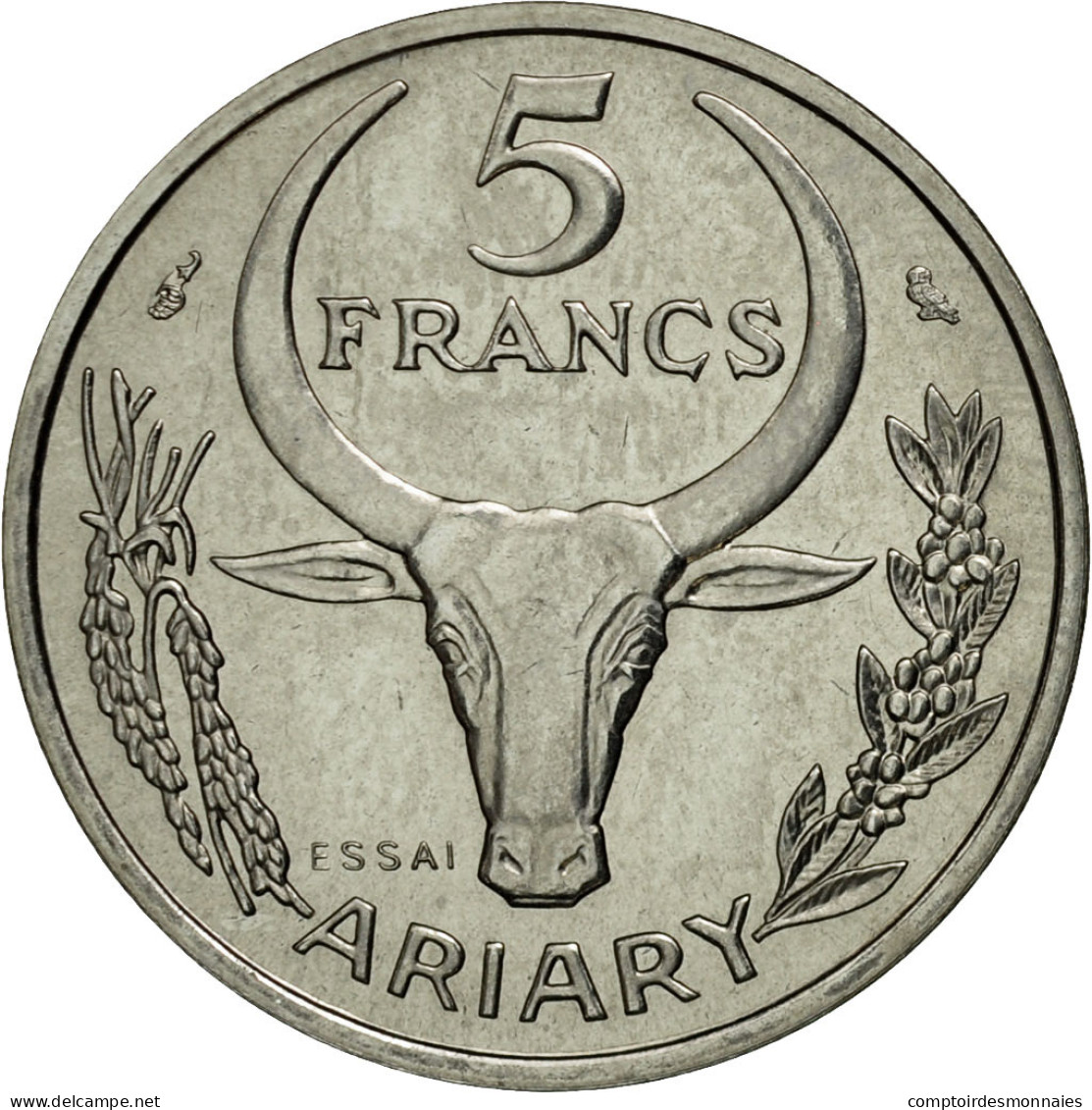 Monnaie, Madagascar, 5 Francs, 1966, Paris, SUP+, Stainless Steel, KM:E8 - Madagascar