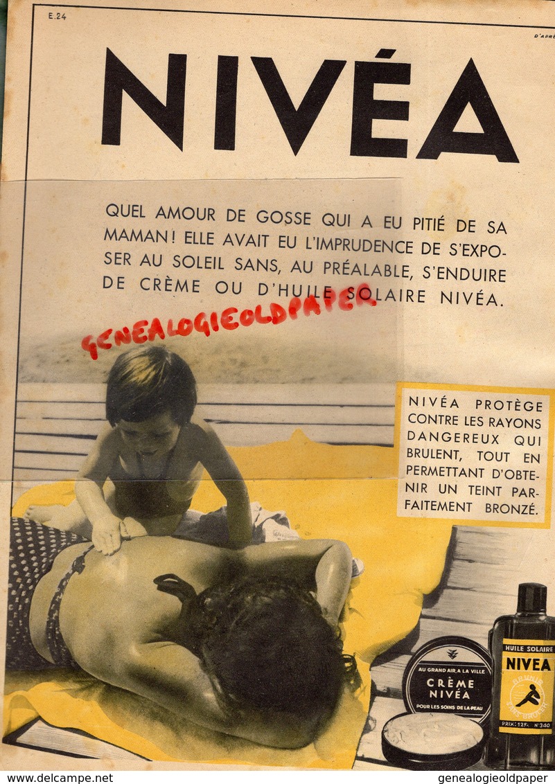 MARIE CLAIRE- REVUE MODE N° 69- 24 JUIN 1938-NIVEA-MER-PEUGEOT 402 DECAPOTABLE-ABBE SOURY-DIADERMINE--KESTOS-