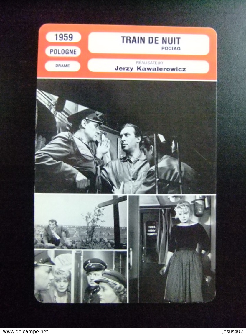 LES FICHES DE MONSIEUR CINEMA - 1959 - TRAIN DE NUIT Drame - Bioscoopreclame