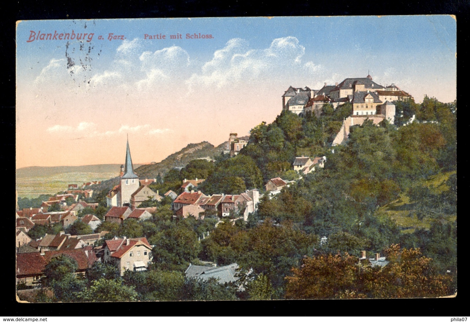 Blankenburg A. Herz Partie Mit Schloss / Postcard Circulated, 2 Scans - Bad Blankenburg