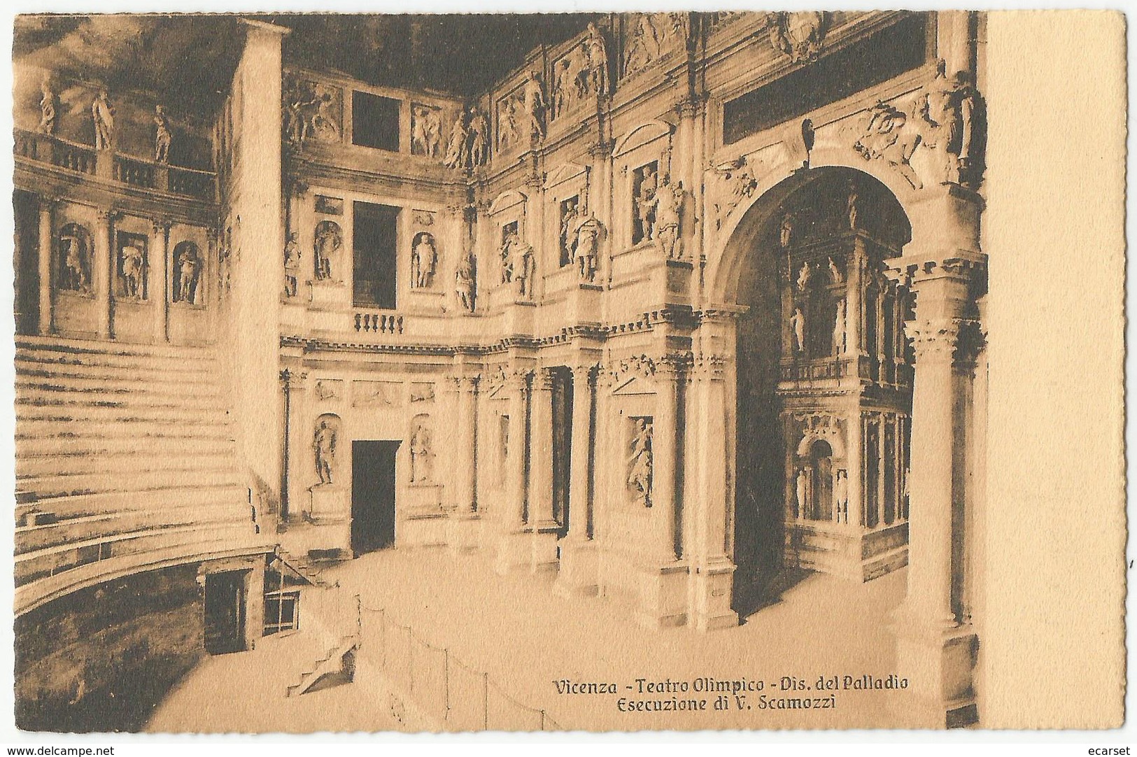 VICENZA - Teatro Olimpico, Disegno Del Palladio, Esecuzione Di V. Scamozzi FP NV - Vicenza