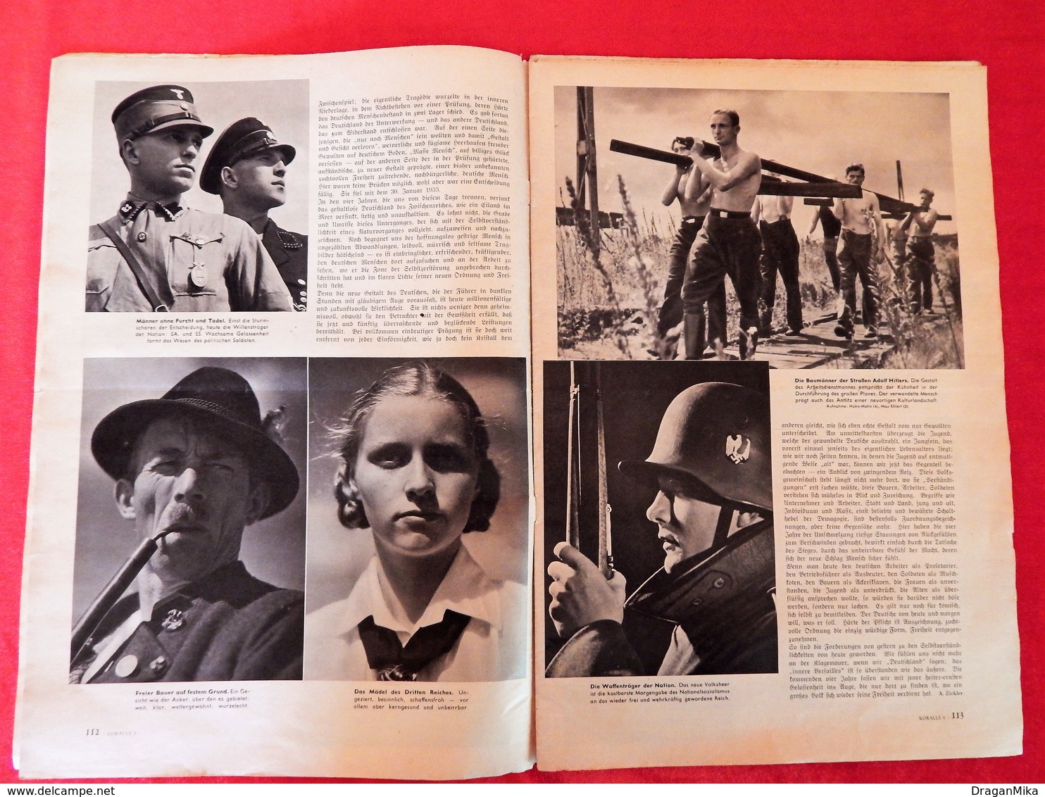 Old German Magazine, Front Page Adolf Hitler, 1937 - 1939-45