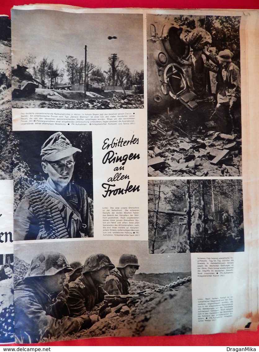 Wiener Illustrierte, avgust 1944. RARE, German army, WW2