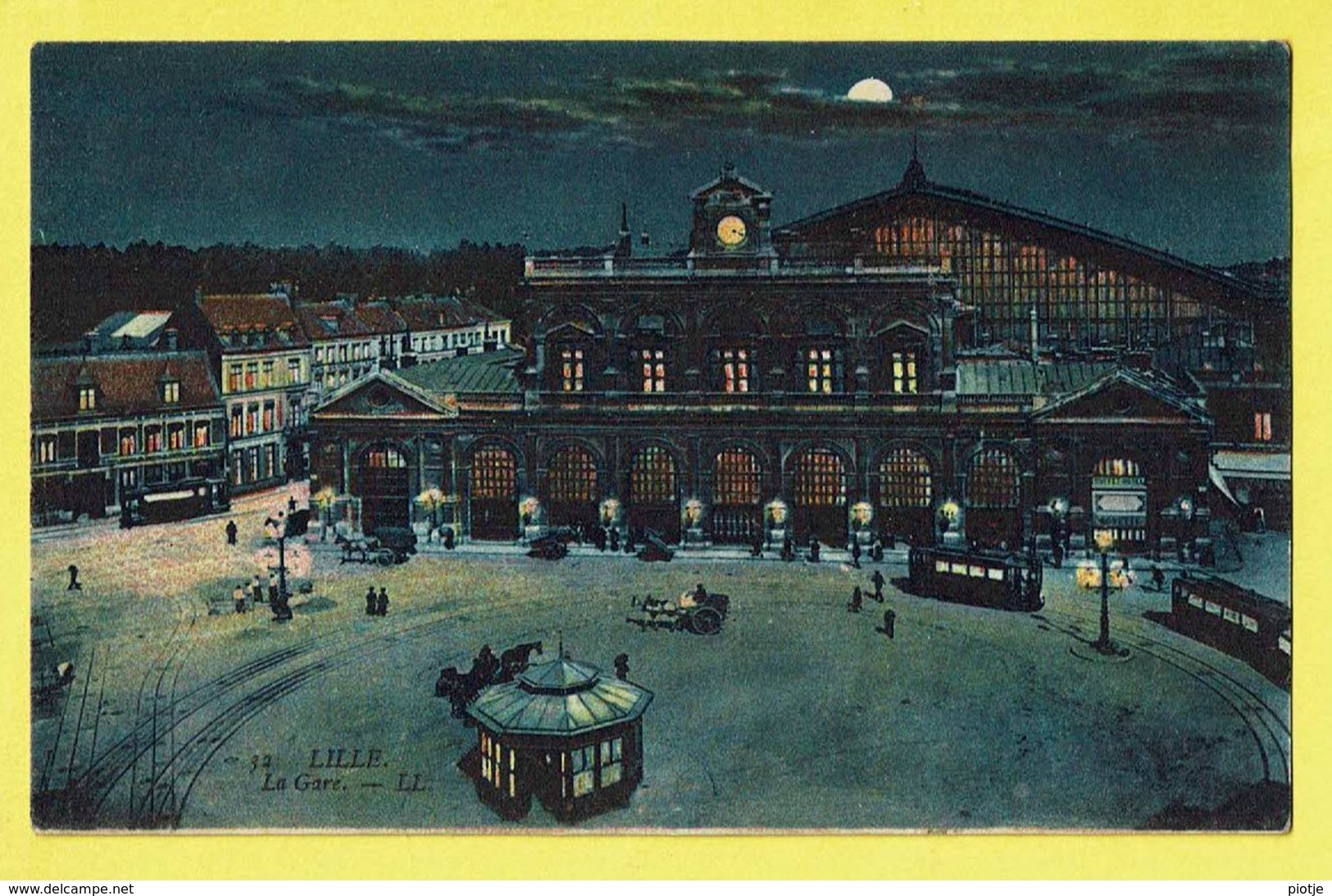 * Lille - Rijsel (Dép 59 - Nord - France) * (LL, Nr 32) La Gare, Bahnhof, Clair De Lune, Moon, Tram, Vicinal, TOP - Lille