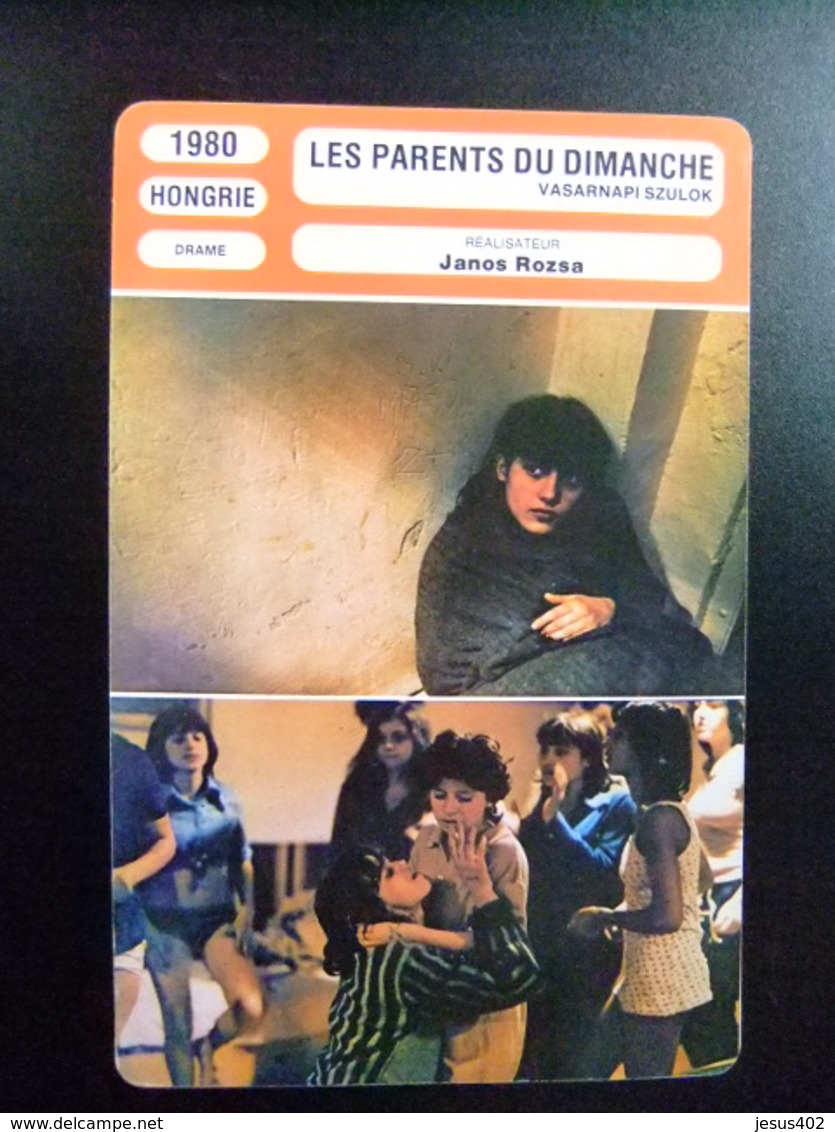 LES FICHES DE MONSIEUR CINEMA 1980 Hongrie LES PARENTS DU DIMANCHE Drame Janos Rozsa - Publicidad