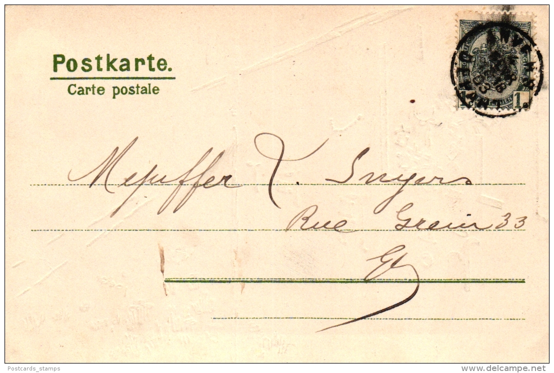 Eisenbahn, Zug, Reisende, Landschaft, Sign. Mailick, 1903 - Mailick, Alfred