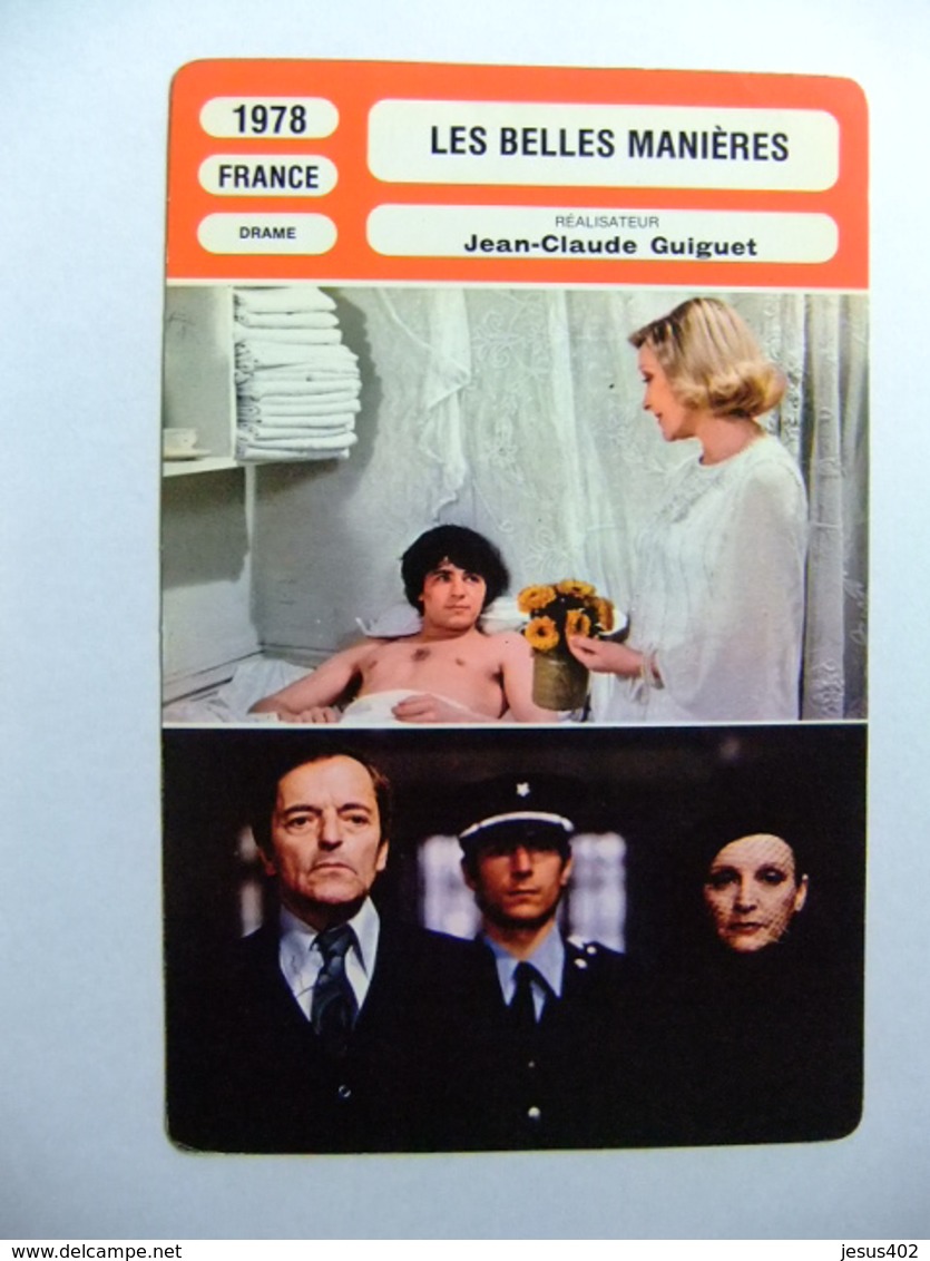 LES FICHES DE MONSIEUR CINEMA - 1978 France LES BELLES MANIERES Drame. Avec SIMONET -Jean-Claude Guiguet - Cinema Advertisement