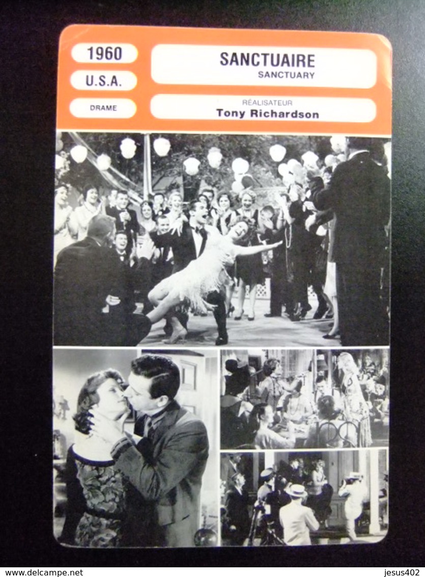 LES FICHES DE MONSIEUR CINEMA 1960 USA Drame SANCTUAIRE Avec YVES MONTAND - Tony Richardson - Publicidad