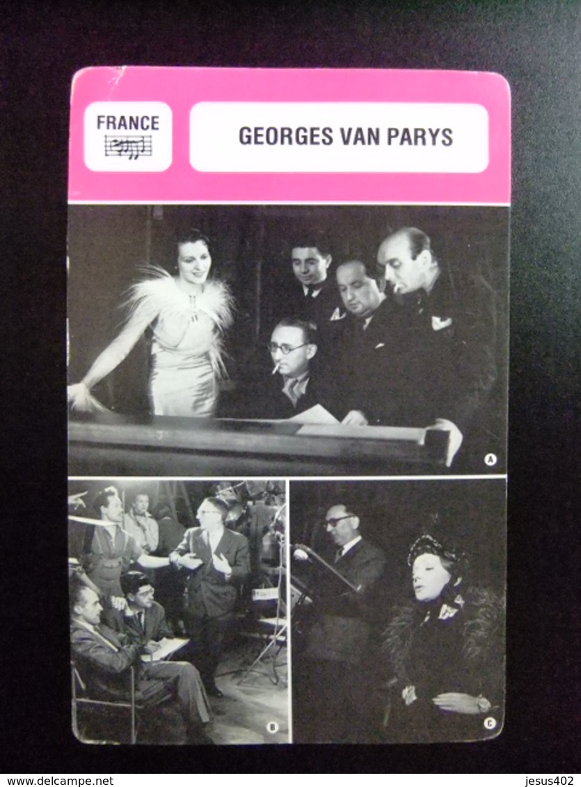 LES FICHES DE MONSIEUR CINEMA France GEORGES VAN PARYS - Publicidad