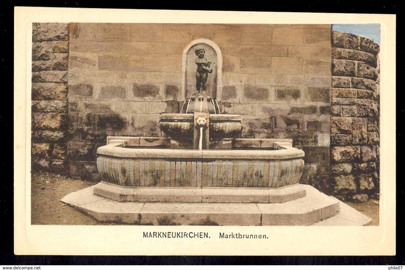 Markneukirchen Marktbrunnen / Postcard Not Circulated, 2 Scans - Markneukirchen