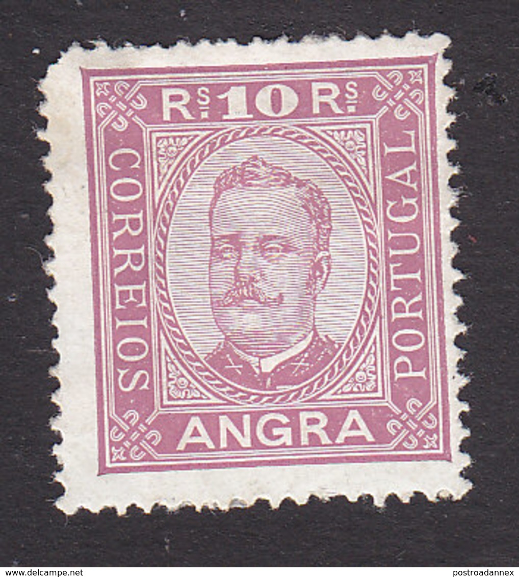 Angra, Scott #2a, Mint Hinged, King Carlos, Issued 1892 - Angra
