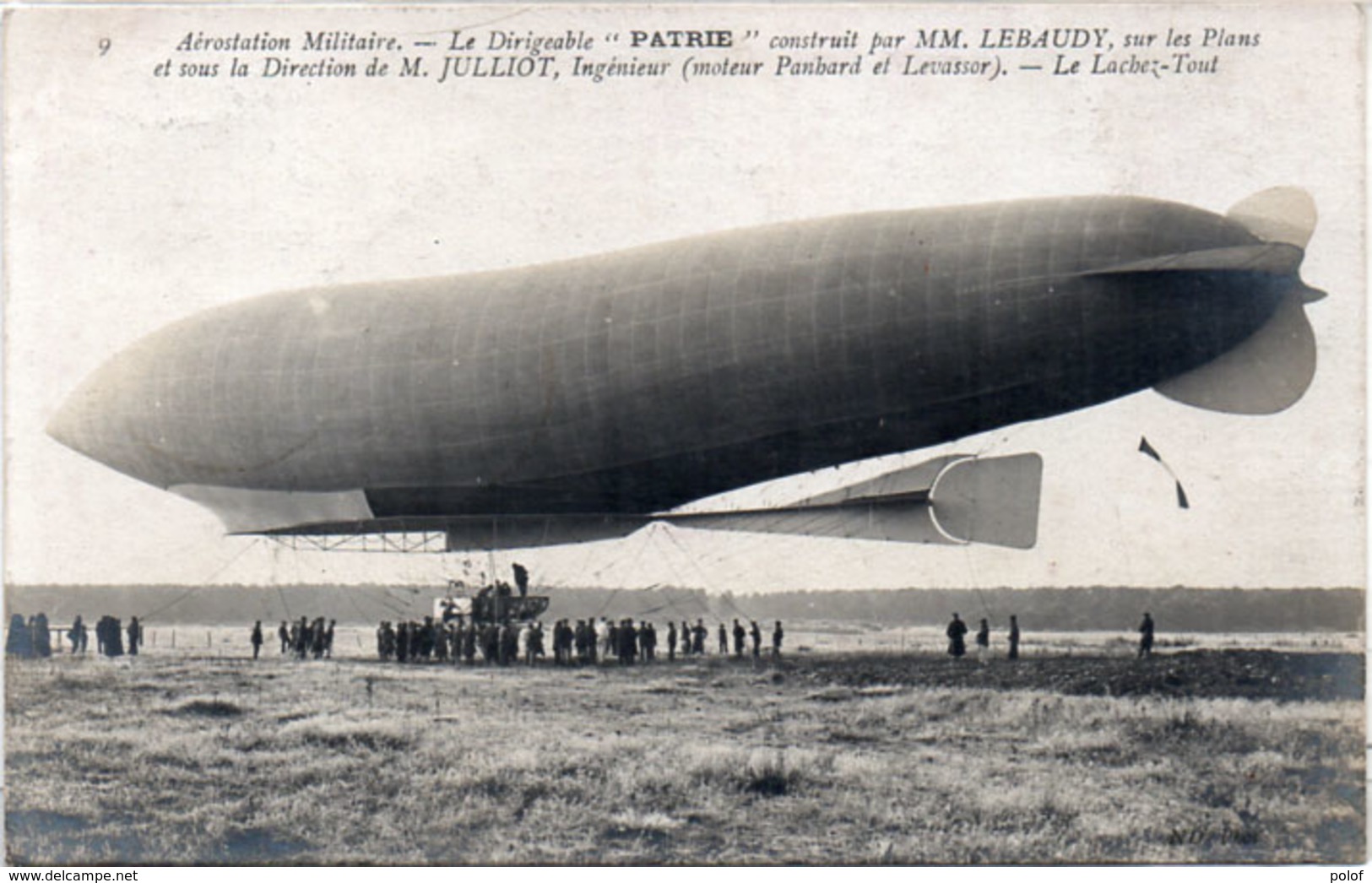 Aerostation Militaire - Le Dirigeable  "Patrie" Construit Par MM Lebaudy  (105536) - Dirigibili