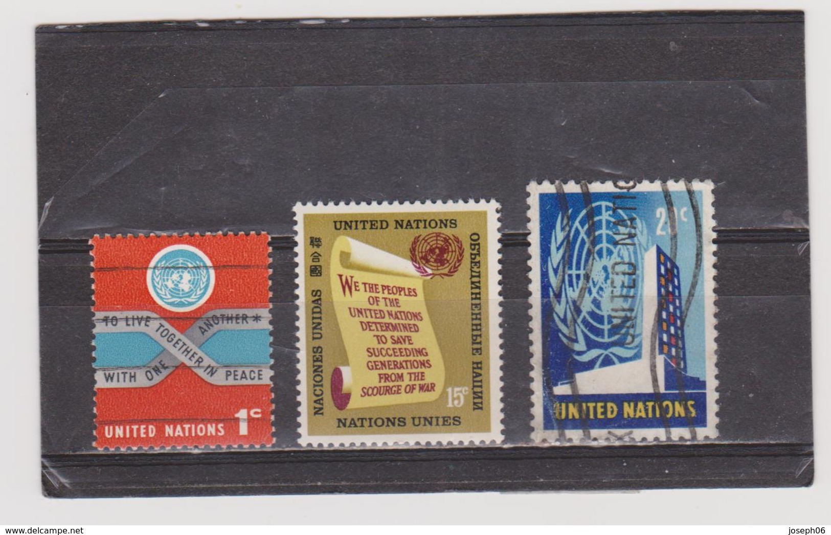 NATIONS  UNIES   1965  New York  Y.T. N° 141  à  144  Incomplet  Oblitéré  142  NEUF** - Gebruikt