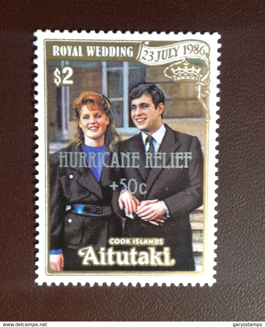 Aitutaki 1987 Hurricane Relief Royal Wedding MNH - Aitutaki