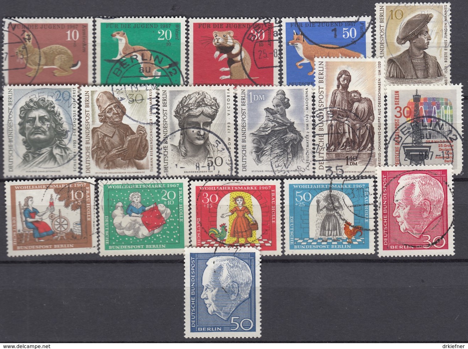 BERLIN Jahrgang 1967 Komplett Gestempelt, 299-315 - Used Stamps