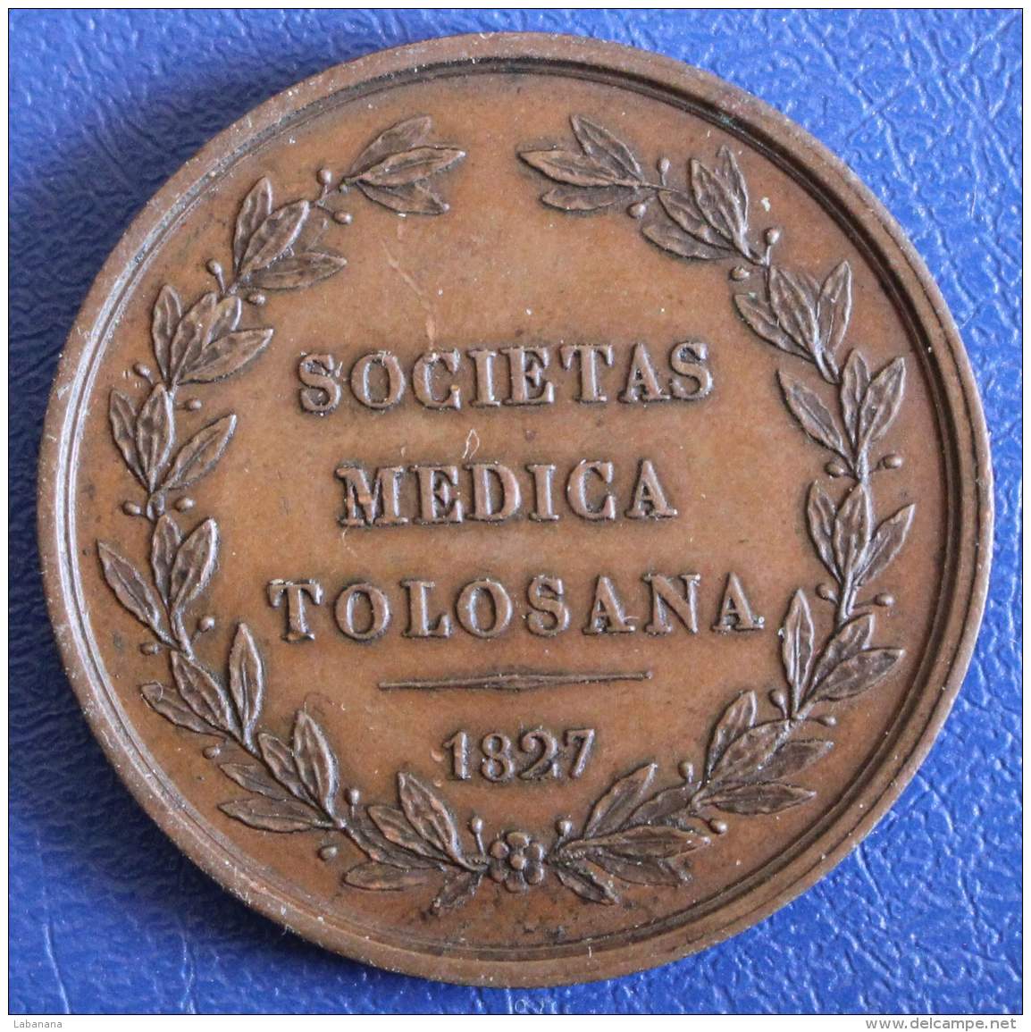 Jeton Societas Medica Tolosana 1827, Archaetypus Hic Sig. E Dubois F De Puymartin - Professionnels / De Société