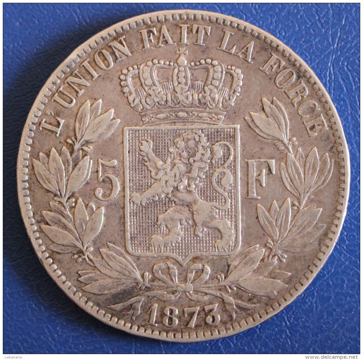 Belgique Pièce De 5 Francs 1873 - 5 Francs