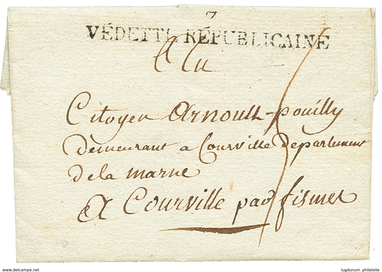 2 "PHILIPPEVILLE" : An 3 7 VEDETTE REPUBLICAINE. Trés Rare. Superbe. - 1801-1848: Precursori XIX