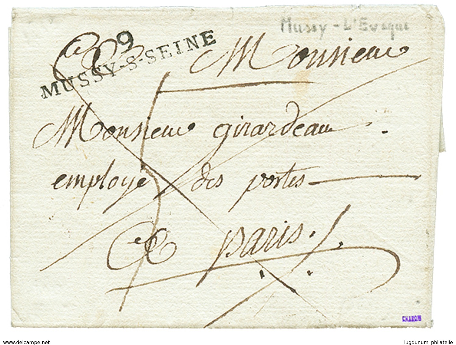 3 "MUSSY L'EVEQUE" : 1813 9 MUSSY-S-SEINE. Superbe. - 1801-1848: Voorlopers XIX