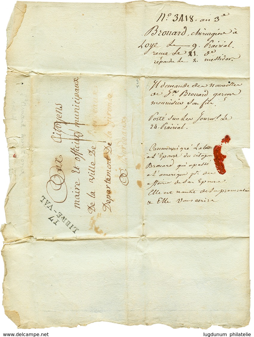 5 "ST AMAND MONT ROND" : An 3 17 LIBRE-VAL. TB. - 1801-1848: Précurseurs XIX