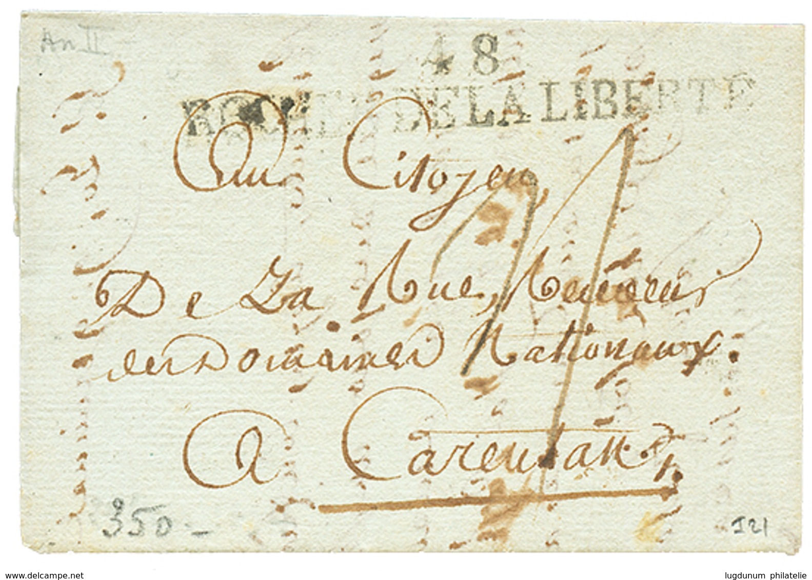 12 "SAINT LO" : An 2 48 ROCHER DE LA LIBERTE. TB. - 1801-1848: Precursors XIX