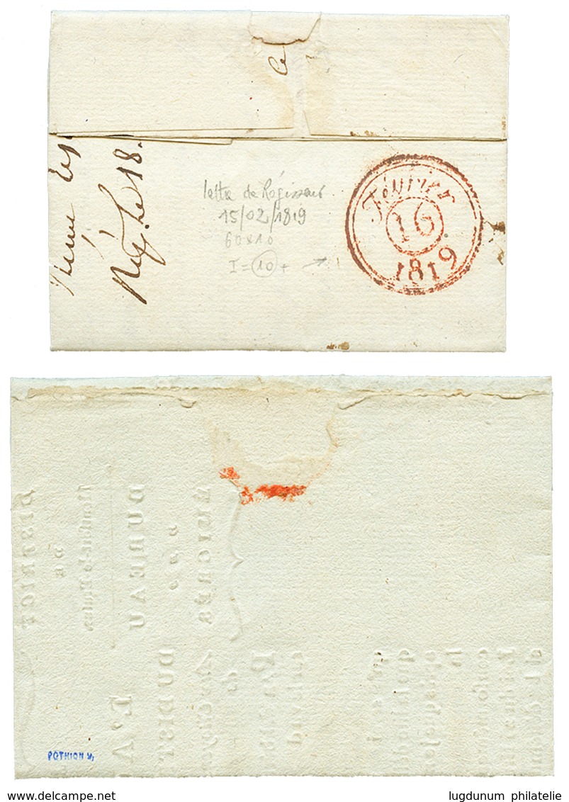 25 "MONTFORT L'AMAURY" : 2 Lettres An 3 72 MONTFORT L.B Et 1819 72 MONTFORT-L'AMAURY. TB. - 1801-1848: Precursori XIX