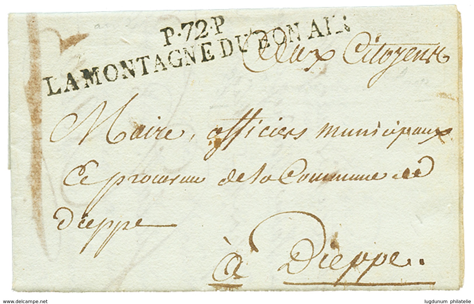 26 "ST GERMAIN EN LAYE" : An 2 P.72.P LA MONTAGNE DU BON AIR. RARE. Superbe. - 1801-1848: Vorläufer XIX