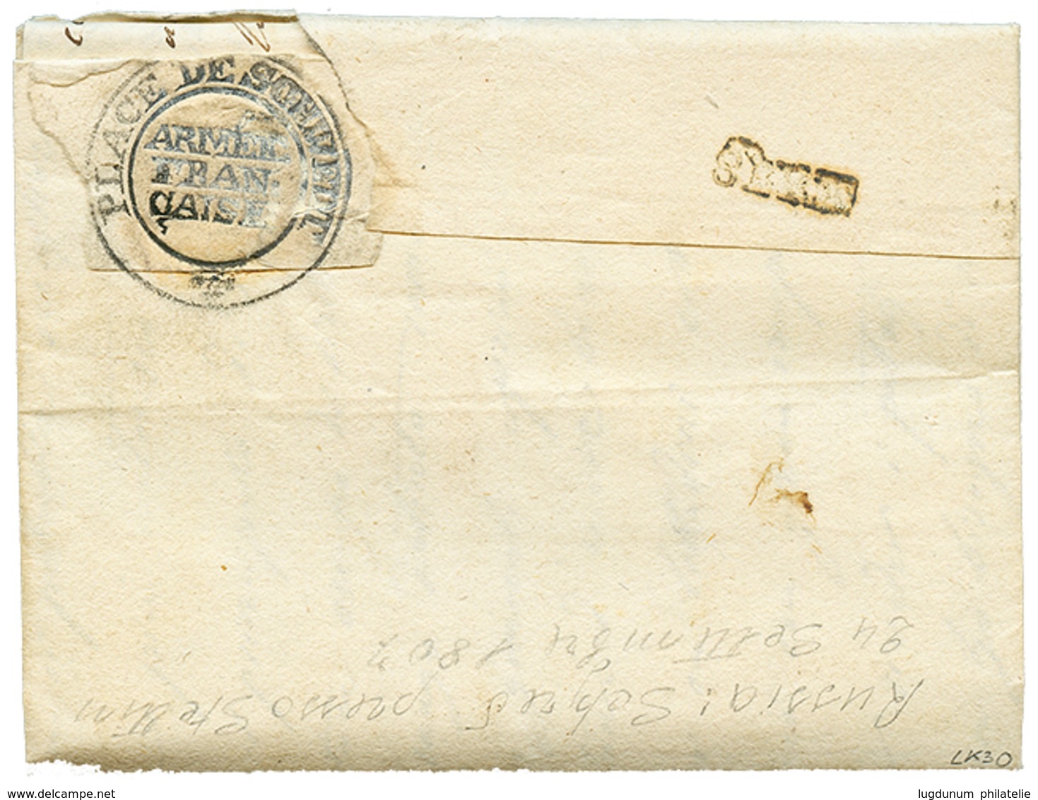 73 "Soldat ITALIEN Dans La GRANDE ARMEE : 1807 Trés Rare Cachet N°93 GRANDE ARMEE (Non Signalé Catalogue REINHARDT) Sur  - Army Postmarks (before 1900)