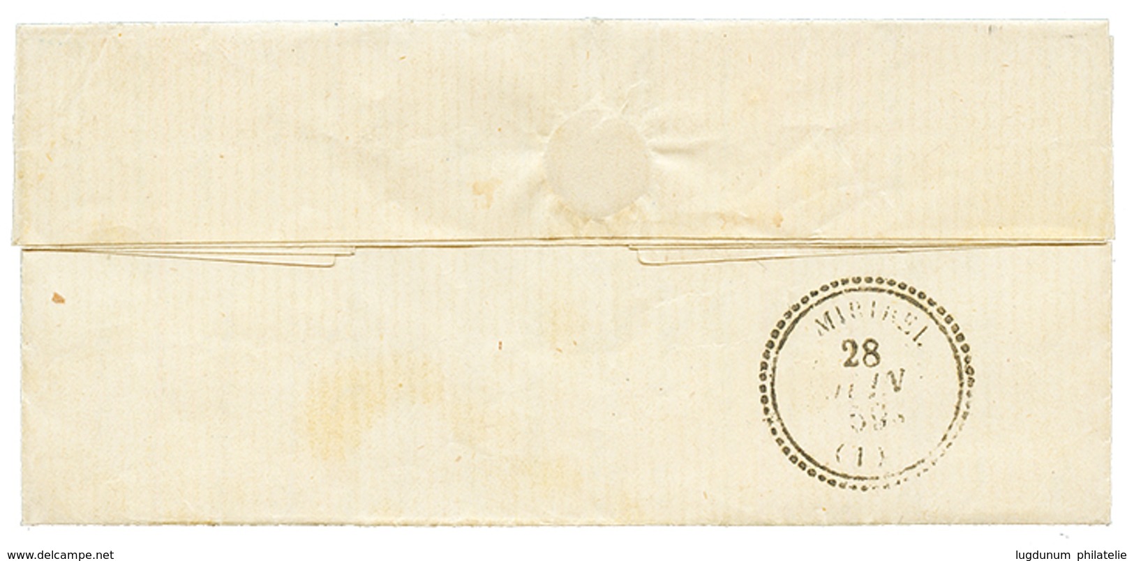 86 BATAILLE De SOLFERINO : 20c(n°14) Pd Obl. Losange AAN Sur Lettre Avec Texte Daté "BIVOUAC 24 Juin 10h Du Soir" Pour M - Army Postmarks (before 1900)